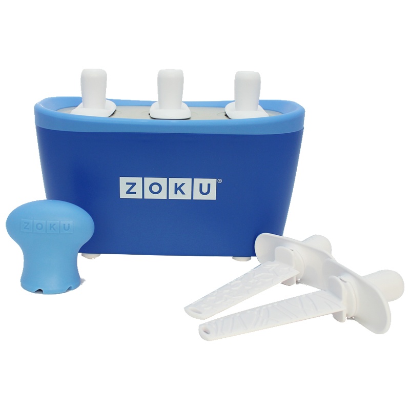 美国zoku冰棒雪糕模具机冰棍家用自制冰盒冰块冰糕冰淇淋棒冰DIY工具（蓝色）