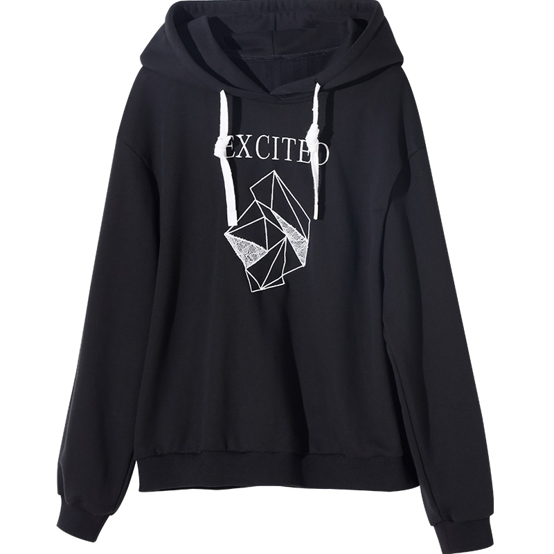 娅丽达女装2019秋新款休闲连帽卫衣女宽松韩版潮休闲时尚外套I7004