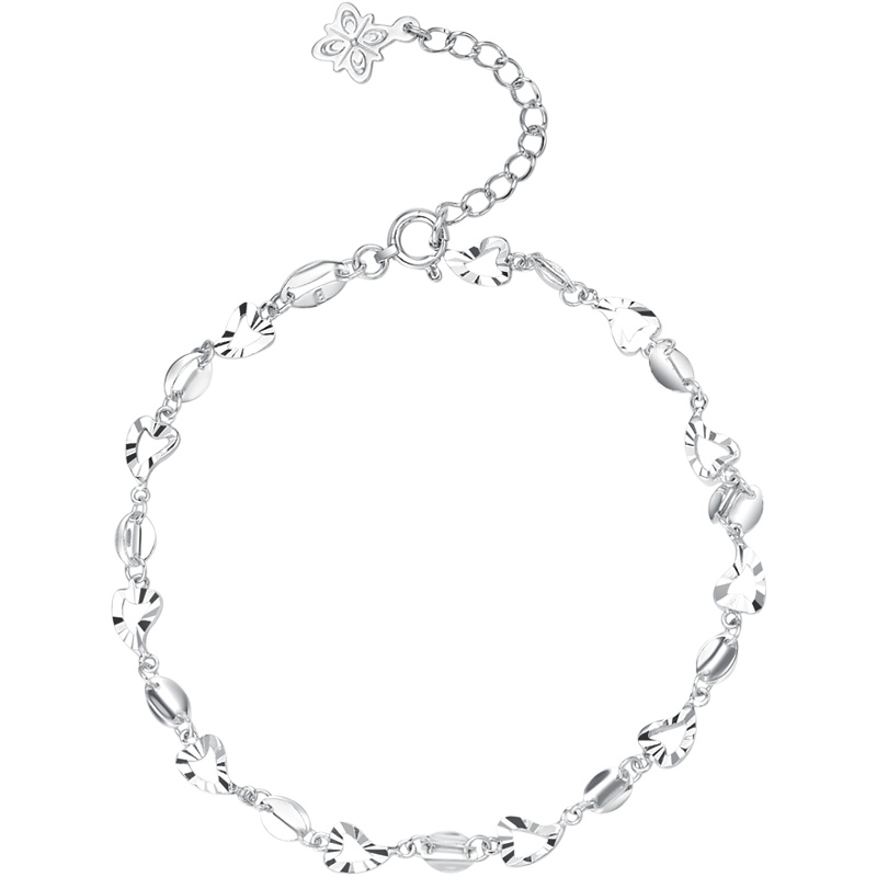 周大福心形O字链PT950铂金/白金手链PT81166