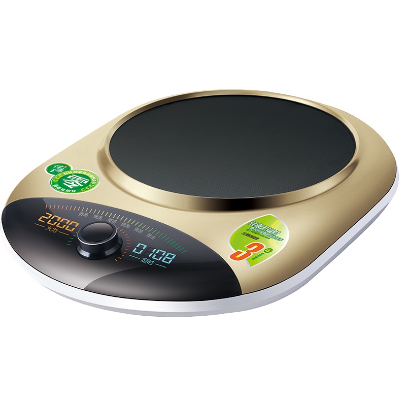 庭新(Tinxin)超能灶20T 进口面板大火力爆炒防水防虫防辐射电磁炉 闪光金