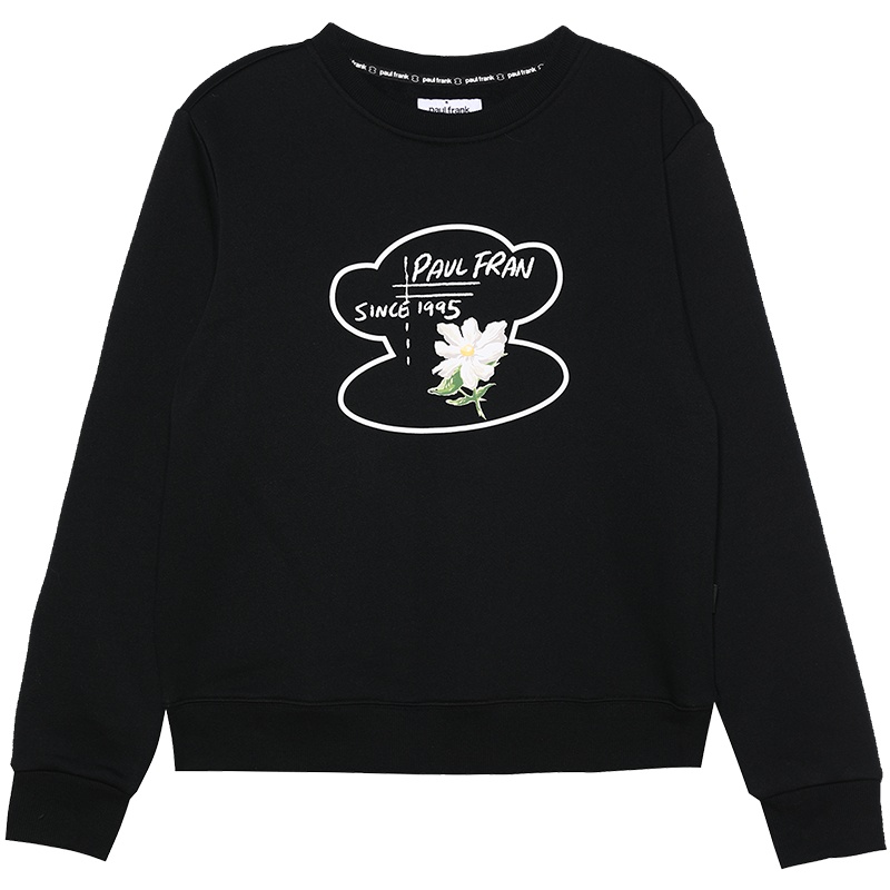 大嘴猴冬季新款圆领卫衣女潮ins宽松加绒印花上衣