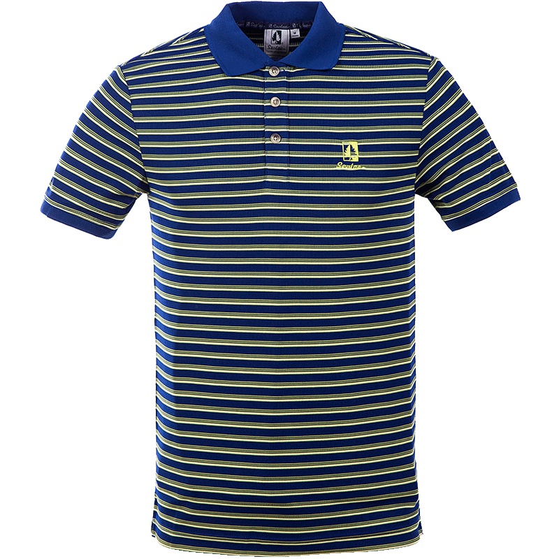 圣弗莱(sevlae)夏季男式翻领短袖户外透气快干条纹功能T恤 运动上衣9322946171