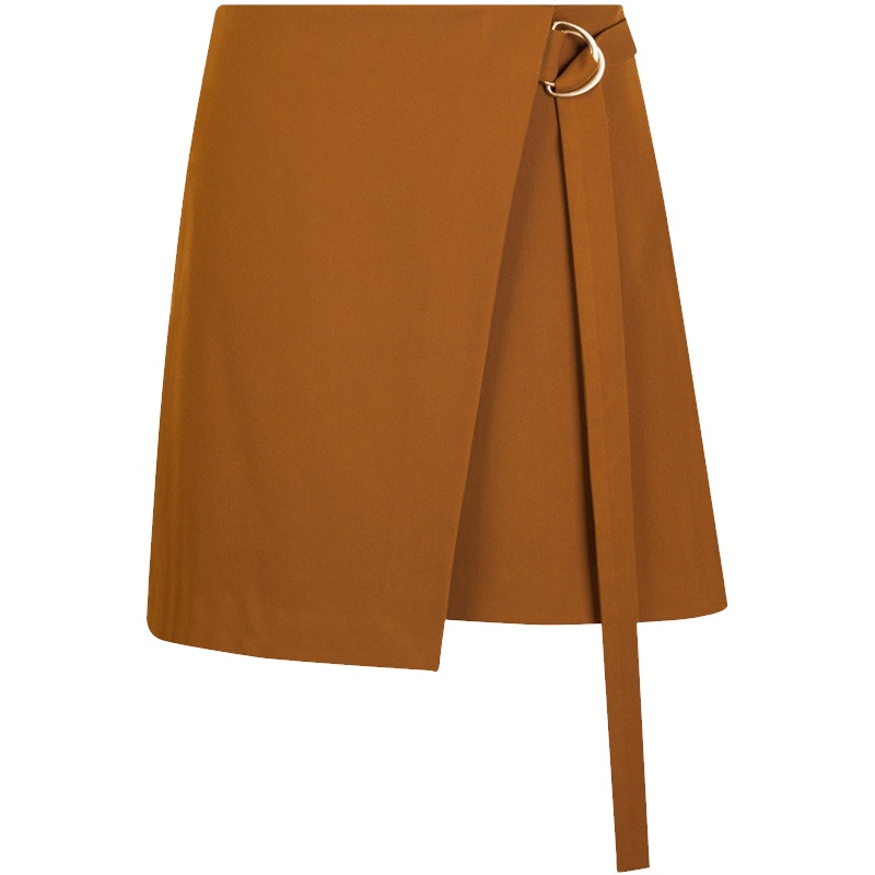 拉夏贝尔candie's秋装新百搭不规则显瘦a字高腰半身裙女30074313