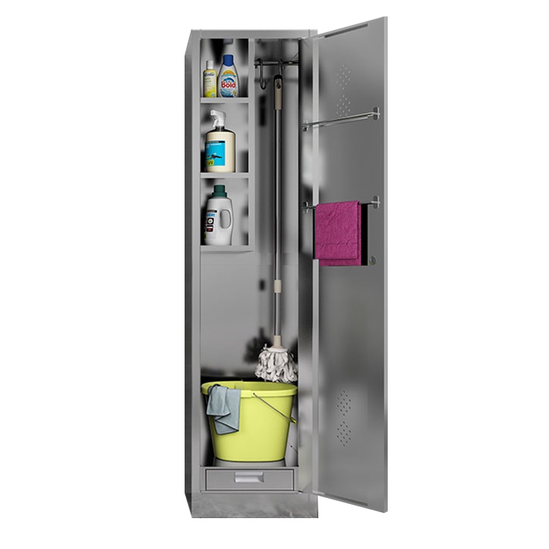 星岛不锈钢清洁柜卫生扫把柜阳台杂物柜教室拖把扫帚收纳柜保洁工具柜单门