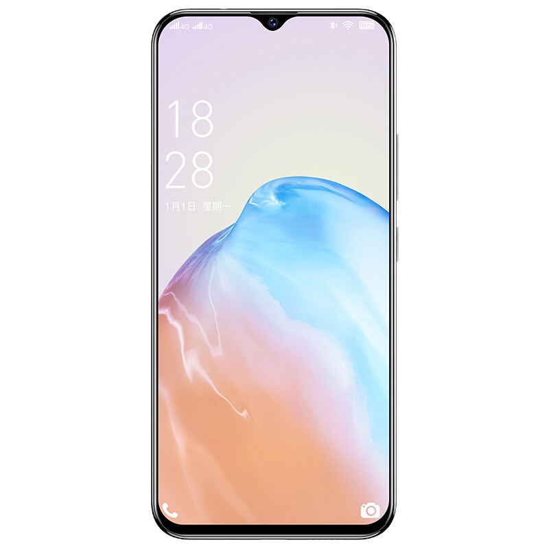 朵唯(DOOV)D6 pro 智能手机 八核水滴全面屏拍照游戏手机 全网通4G 双卡双待 儿童学生备用机 老人手机 超薄人脸指纹解锁 象牙白 6+128GB