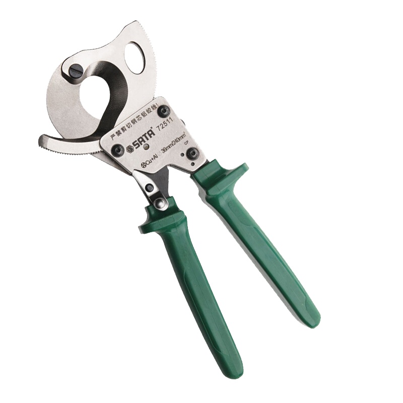 世达(SATA)棘轮式手动电缆剪 电缆钳电缆剪刀 240mm 72511 1把(货期3-5天)