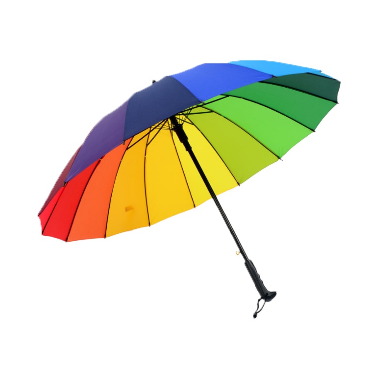 彩虹长柄雨伞 加大抗风