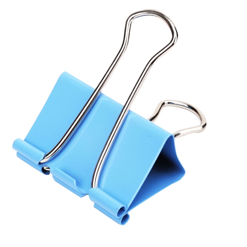 正时达 8553彩色长尾夹子燕尾夹子票据夹子 中号32mm 24支-筒 (TL)