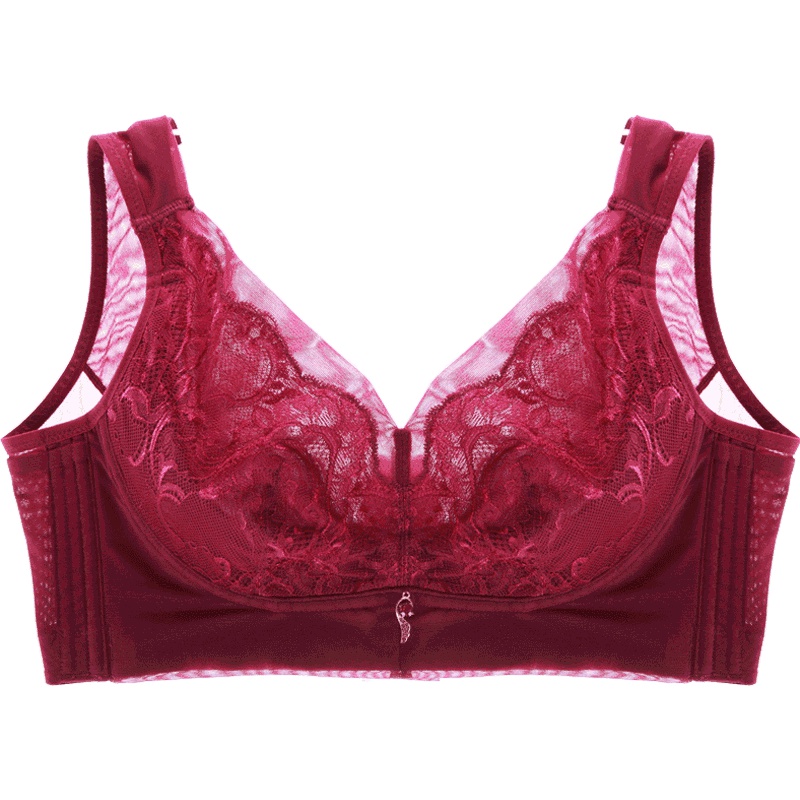 莎莲妮无钢圈文胸大胸显小薄款性感聚拢调整型胸罩内衣