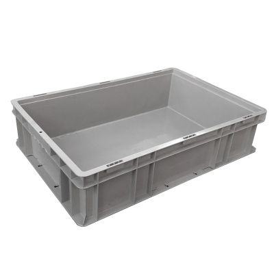 海斯迪克 gnjz-155 加厚塑料零件箱 汽车配储物箱周转箱 收纳工具箱零件箱带盖运输物流箱 H箱-无盖灰色