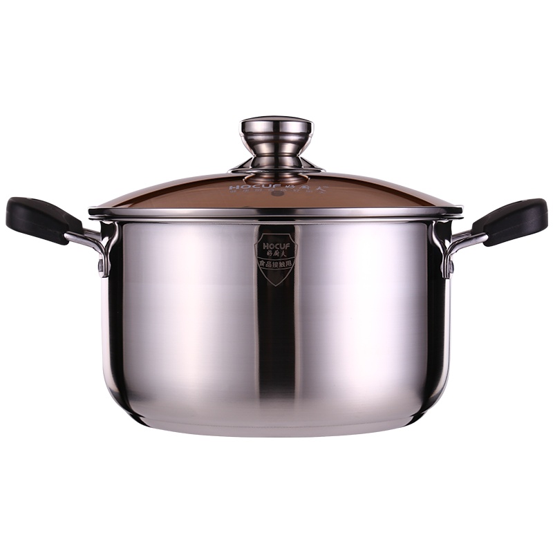 好厨夫(HOCUF)鲜宝不锈钢双耳汤锅20cm-26cm