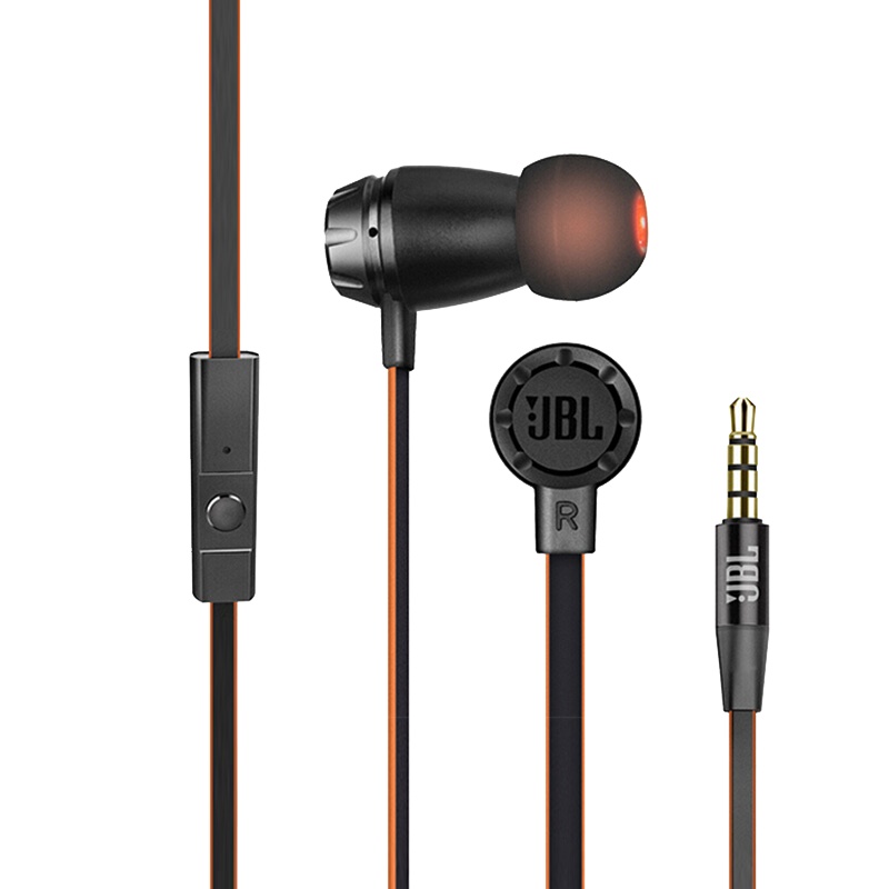 JBL T380A 黑色 双动圈耳机入耳式有线高音质T280A苹果安卓机通用重低音