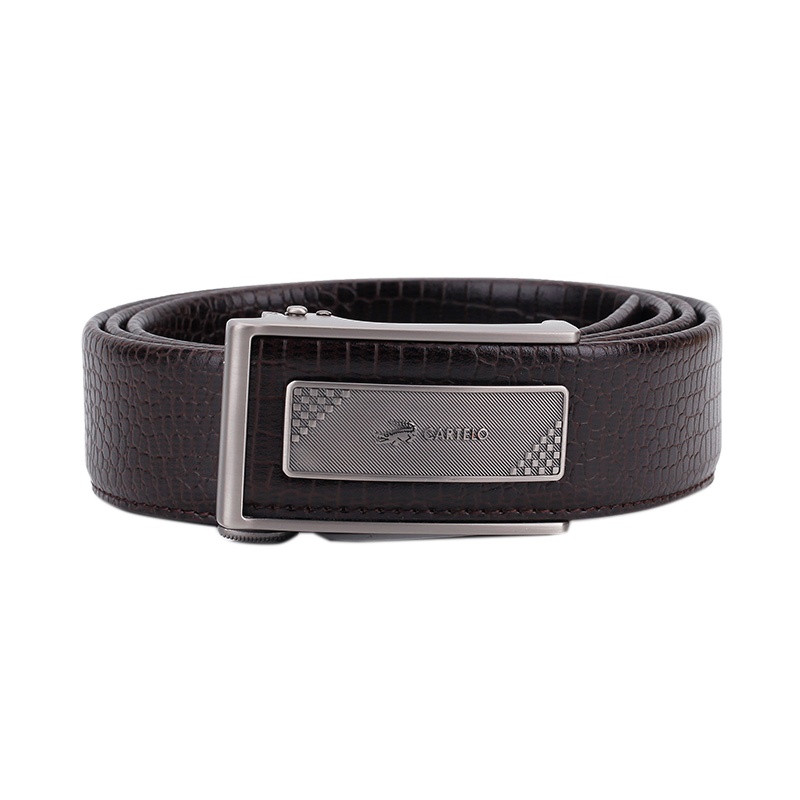 卡帝乐鳄鱼正品男士皮带真皮自动扣中青年商务休闲牛皮裤带PE5L5384F
