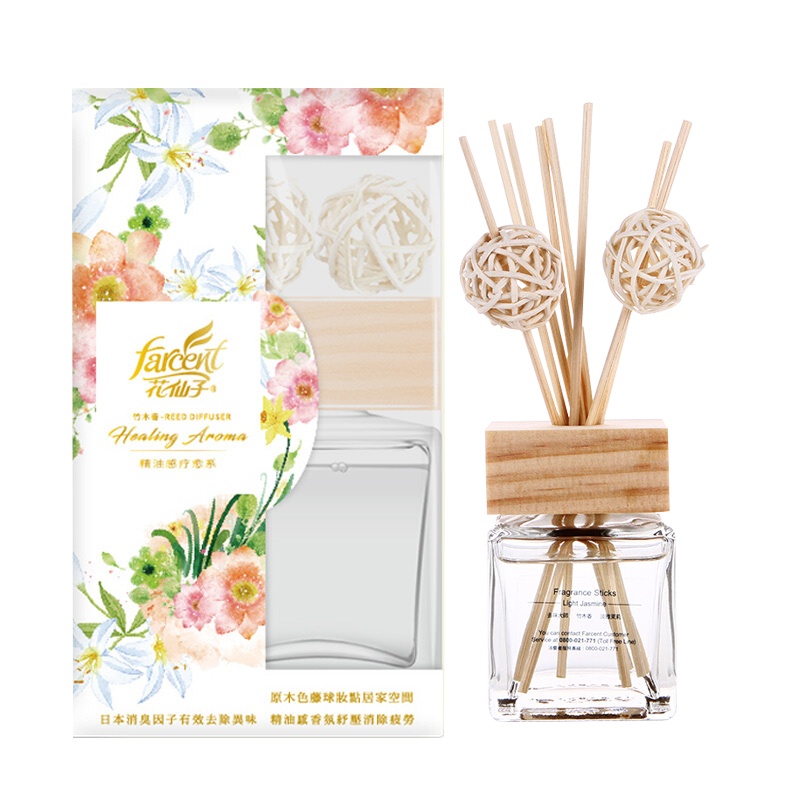 花仙子 古典玫瑰精油熏香家用卧室内持久房间空气清新剂厕所除臭剂80g 单只装