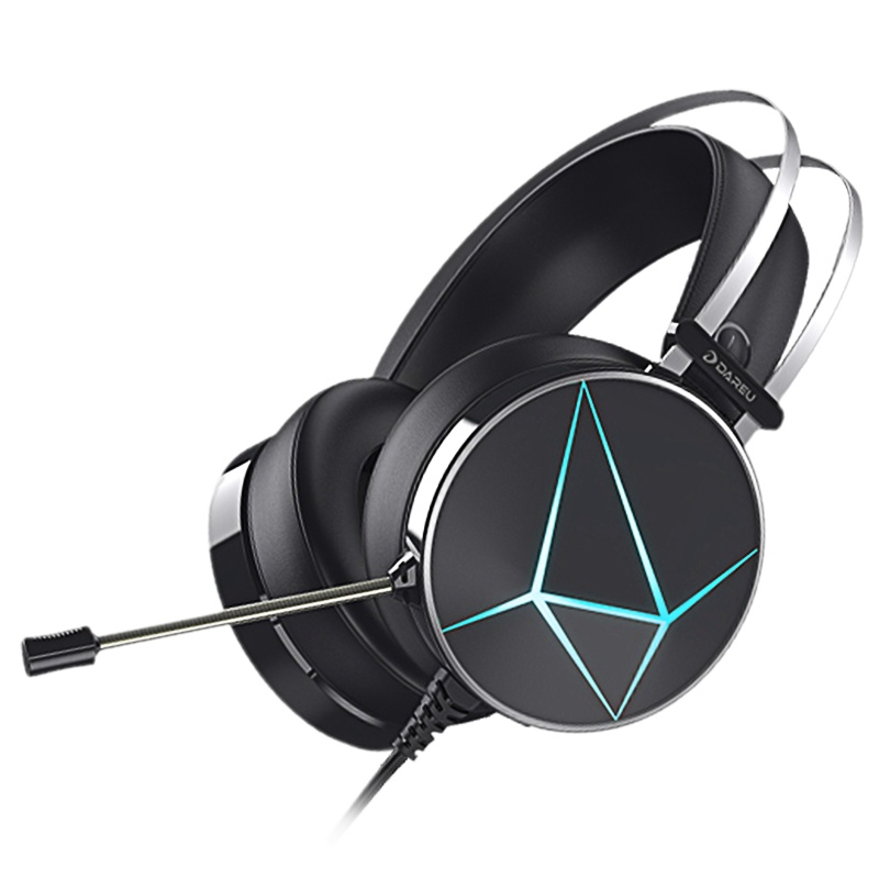 达尔优EH722电竞游戏耳机头戴式耳麦7.1重低音吃鸡带话筒台式笔记本电竞CF/LOL绝地求生手游音乐通用