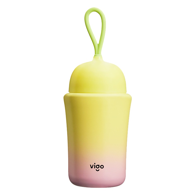 魅果(vigo)保温杯女士便捷小容量可爱小巧儿童水杯内车载保温保冷杯 香菇菇系列 300ml