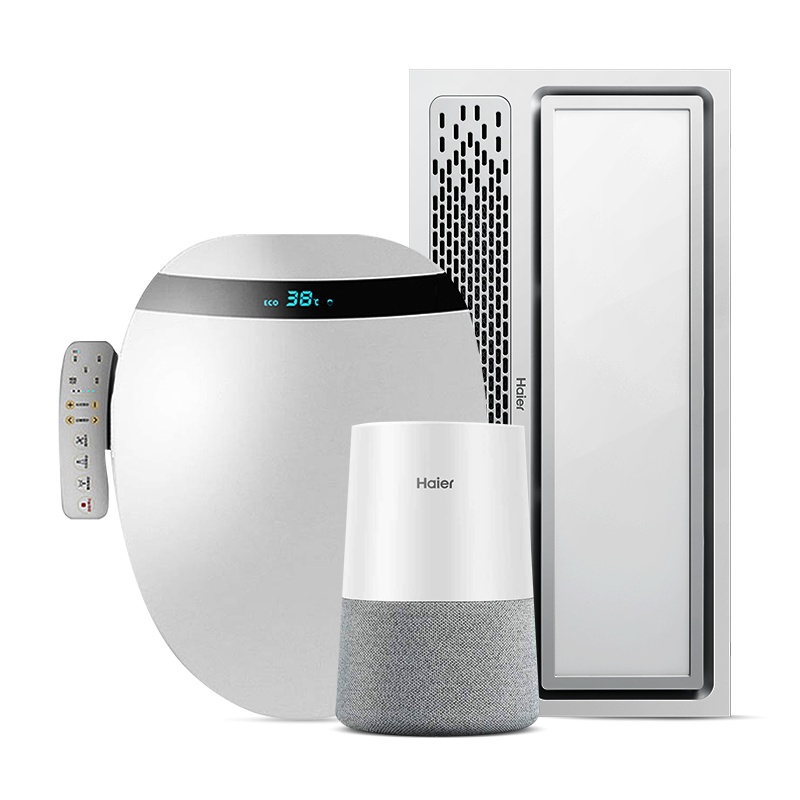 海尔智能浴霸X5U1智能马桶盖V3-300U1 智能音箱组合型智能套装