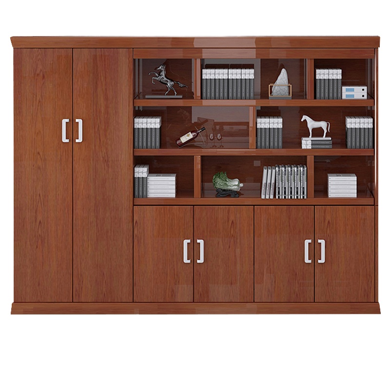 鑫金虎 办公家具文件柜办公柜大班台配套文件柜落地资料柜书柜玻璃门展示柜