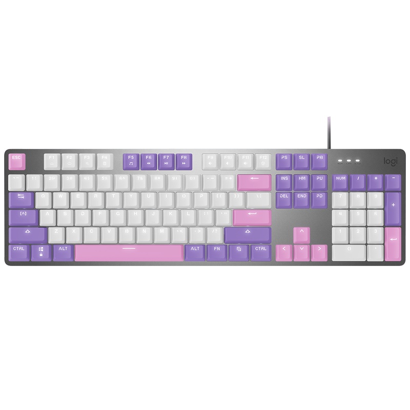 罗技(Logitech) K845机械键盘游戏办公-红轴-夜莺粉键帽