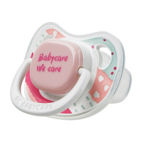 babycare婴儿安抚奶嘴硅胶超软安睡型母乳实感仿真新生儿宝宝奶嘴洛贝斯艺术S码(粉)