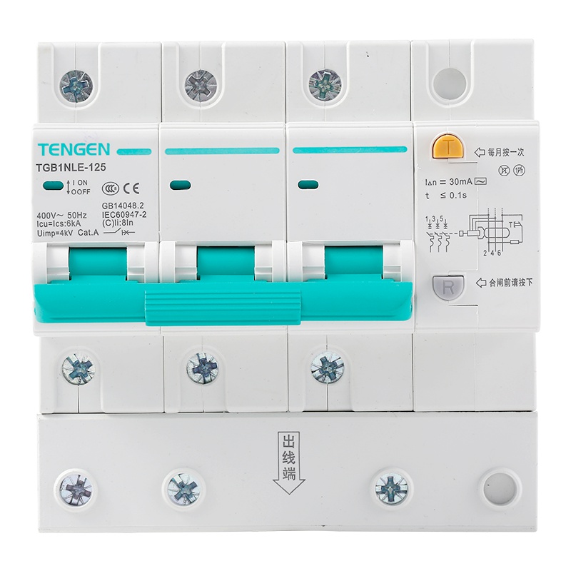 天正电气 TGB1NLE-125 3P+N C 100A 6KA AC400V 01070210113 微断漏电保护