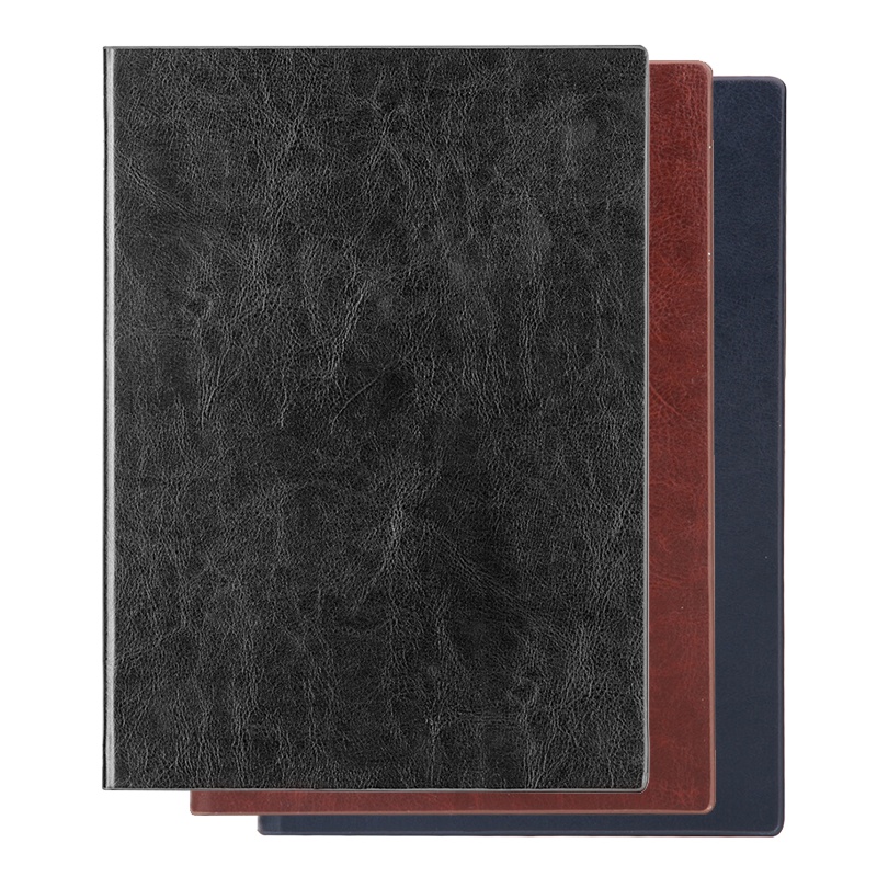 得力(deli)3185贴面皮面本16k/160张加厚商务皮面本办公记事本笔记本子 三色可选 可定制
