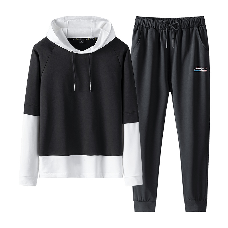 稻草人(Mexican)春秋男士韩版潮流运动休闲ins套装潮牌帅气连帽卫衣长裤