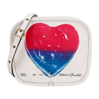 COACH 蔻驰 奢侈品 女士专柜款小号渐变爱心单肩斜挎包白色皮革 720 B4CAH