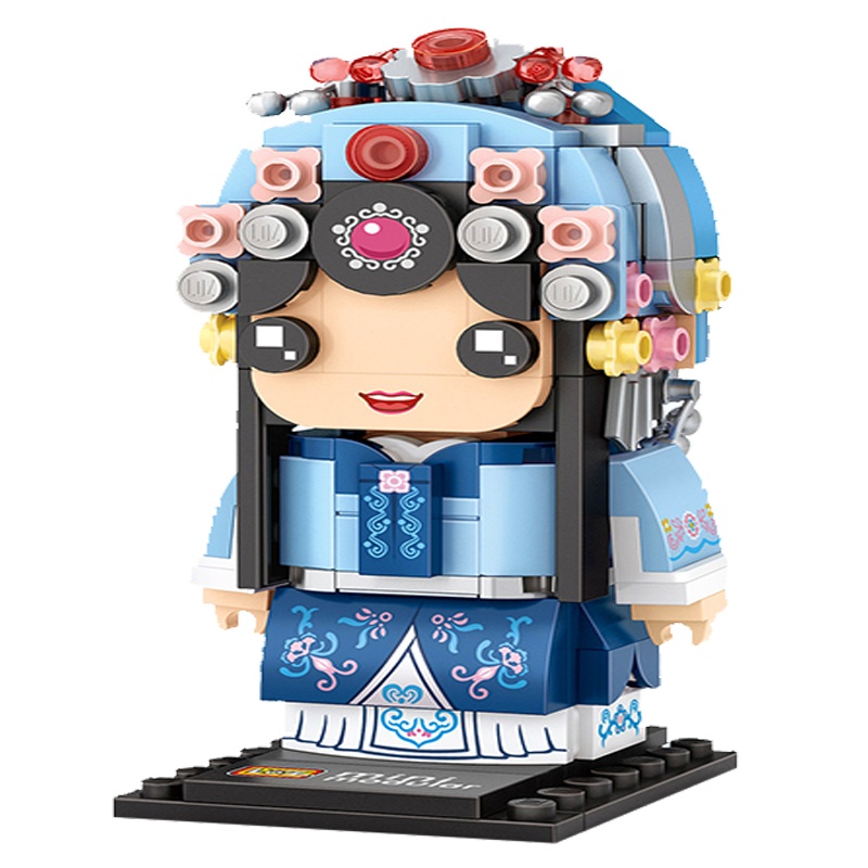 loz小颗粒积木拼装模型京剧戏曲经典中国潮风1543青衣