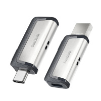 [苏宁]闪迪u盘128g高速Type-C 128GB USB 3.1双接口OTG  浅灰色128G