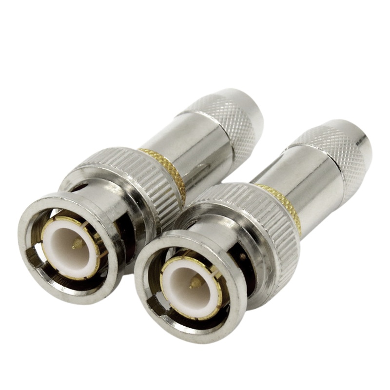 博扬 BNC头2M两兆Q9头 E1接线头 DDF射频线插头同轴SYV-75-2-1电缆连接器 10个装BY-Q9-1