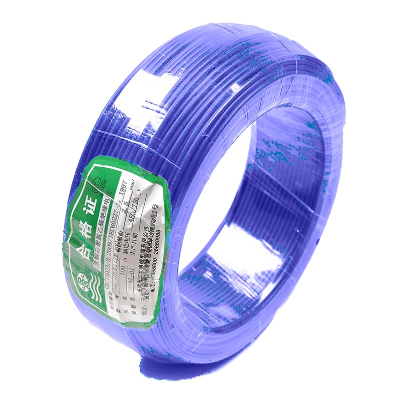 江北 ZR-BVR 1×16平方毫米 阻燃铜芯聚氯乙烯绝缘电线 蓝 100米/盘