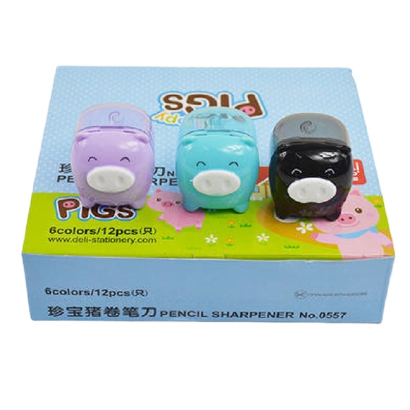 得力小卷笔刀 不倒翁转笔刀削笔机削笔器卡通创意 0557