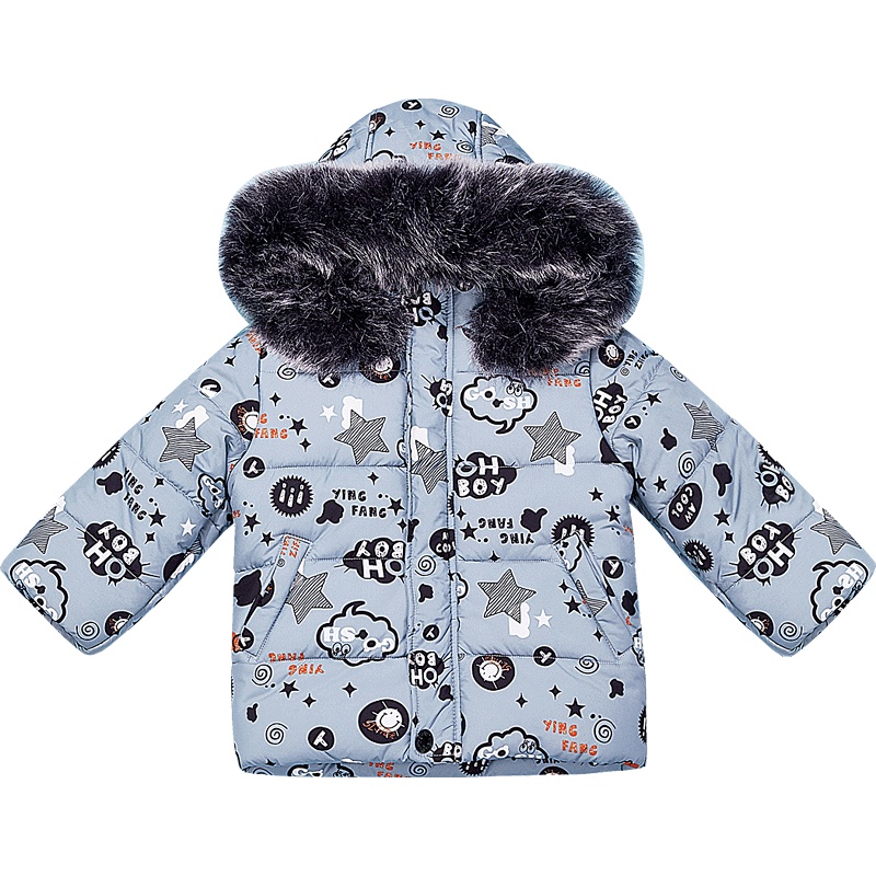 婴姿坊童装男童棉衣加厚中长款冬装儿童棉服棉袄外套中小童