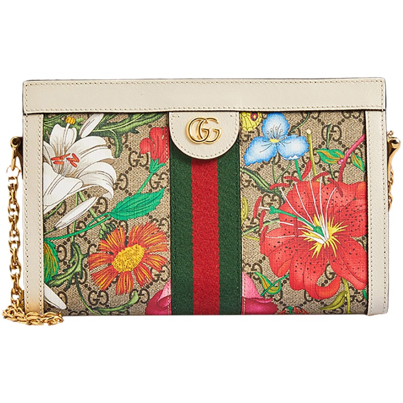 GUCCI 古驰 女士 Ophidia系列人造帆布配皮小号单肩包 503877 HV8AC