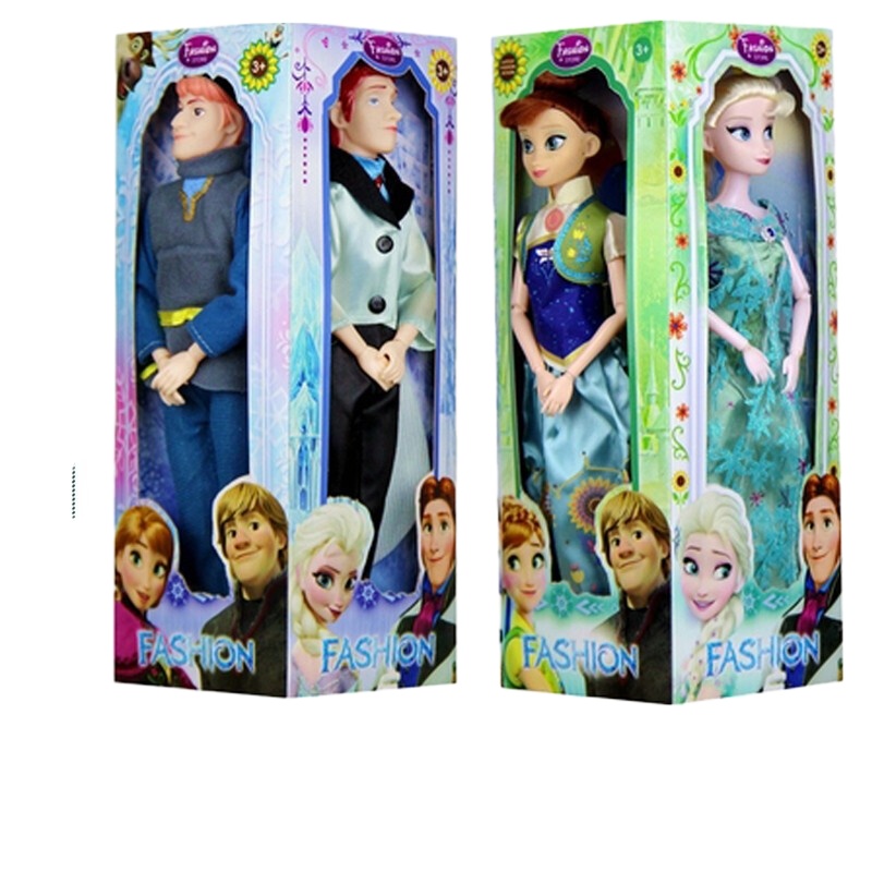 冰雪奇缘娃娃玩具爱莎艾莎公主安娜公主换装娃娃套装儿童玩具大礼盒女孩生日过家家玩具 31cm高12关节[2王子2二代公主]