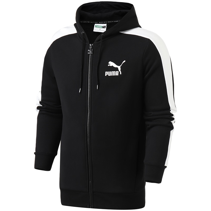 彪马PUMA男装加绒保暖外套运动休闲卫衣运动服577585 L 57758501黑色