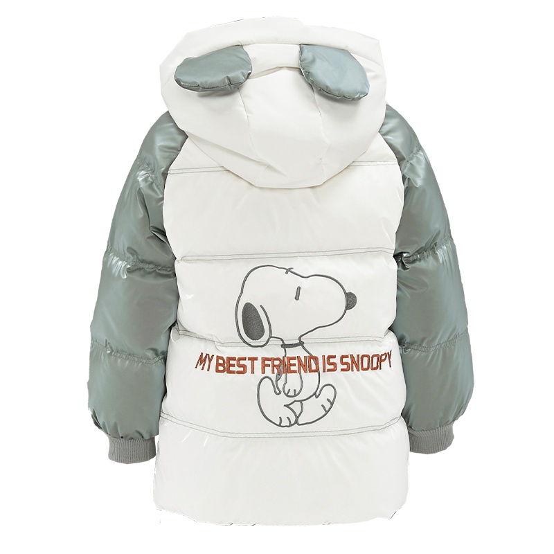史努比(SNOOPY)童装中大童加厚中长款羽绒服儿童冬装男童保暖外套2021新款男NPD626