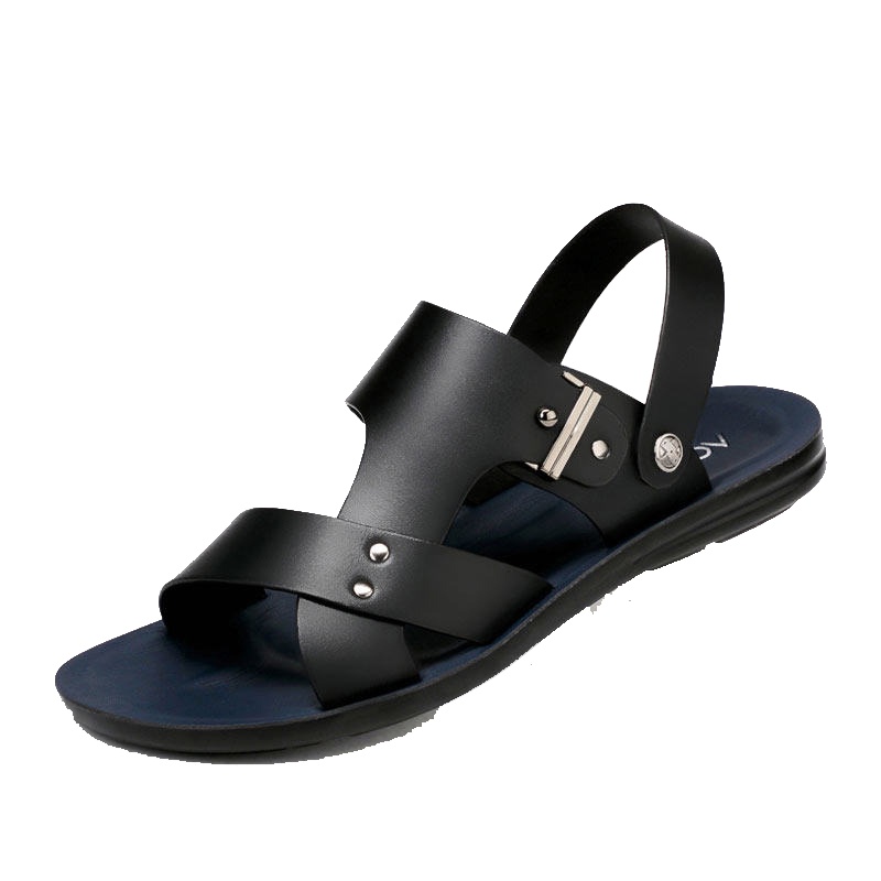 奥康男凉鞋 夏季韩版露趾男士休闲凉皮鞋沙滩鞋子 凉拖鞋潮