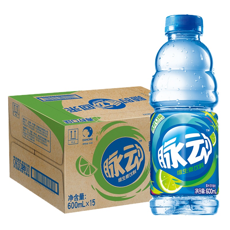 脉动 青柠口味 600ml *15瓶 整箱装 低糖维生素运动功能饮料