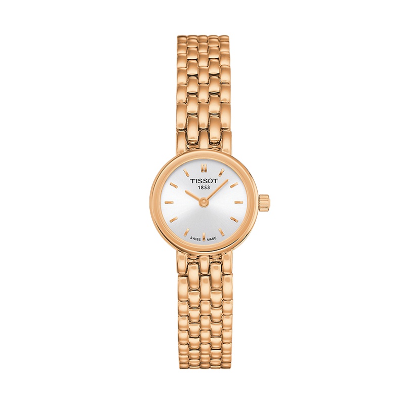 [送礼优选]天梭(TISSOT)瑞士手表 网红小金表手链般纤细乐爱系列钢带女士石英表T058.009.33.031.01