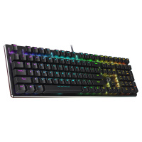 达尔优牧马人EK925暗夜流光RGB真机械键盘黑轴青轴茶轴红轴台式电脑有线电竞游戏双RGB防水版光轴108键LOL