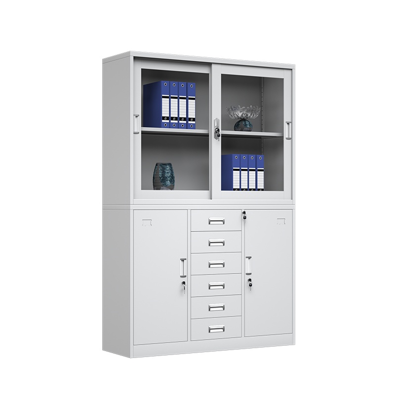 星岛文件柜资料档案柜铁皮储物柜办公室带锁会计财务收纳柜宽中六斗