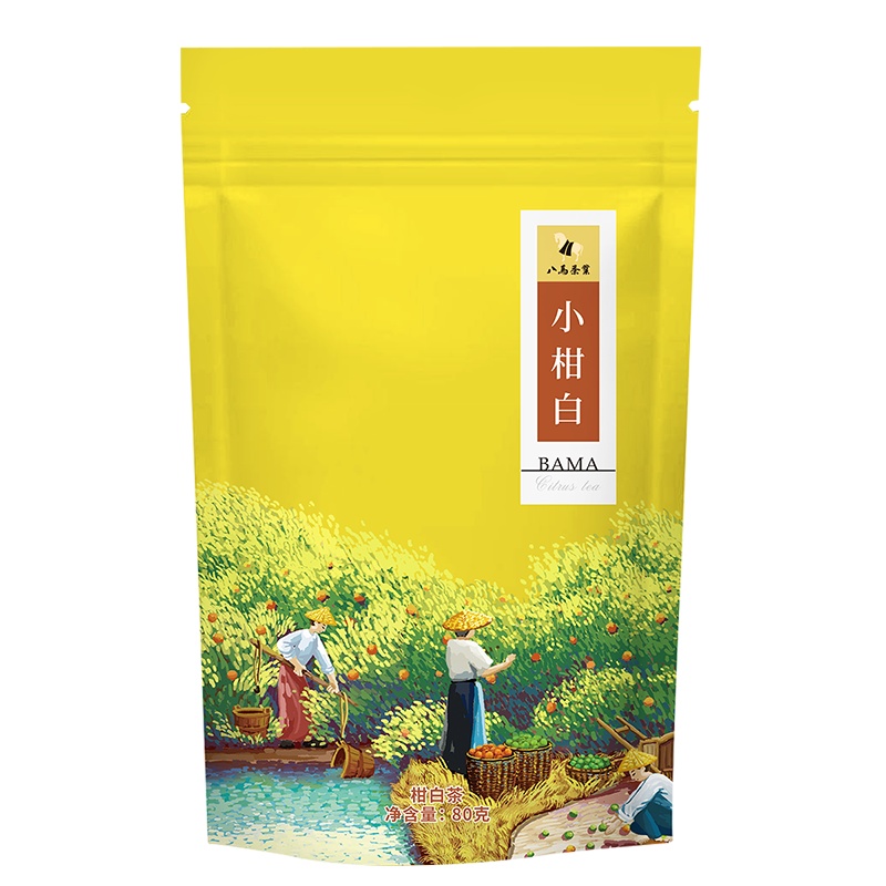 八马茶叶 江门正宗新会小青柑福鼎白茶3年寿眉小柑白自饮袋装80g