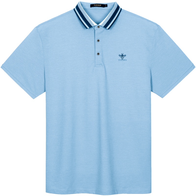 千纸鹤男装刺绣短袖上衣2020春夏新款时尚商务简olo衫男25259