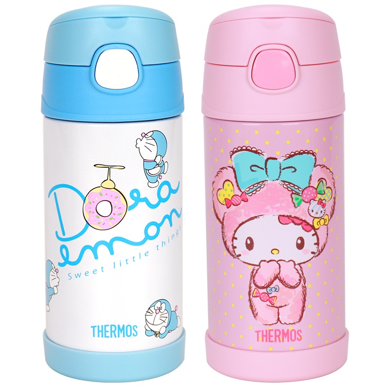 【膳魔师旗舰店】膳魔师不锈钢儿童保温吸管杯F4011 KT PKA 粉色 约350ML /304不锈钢/THERMOS