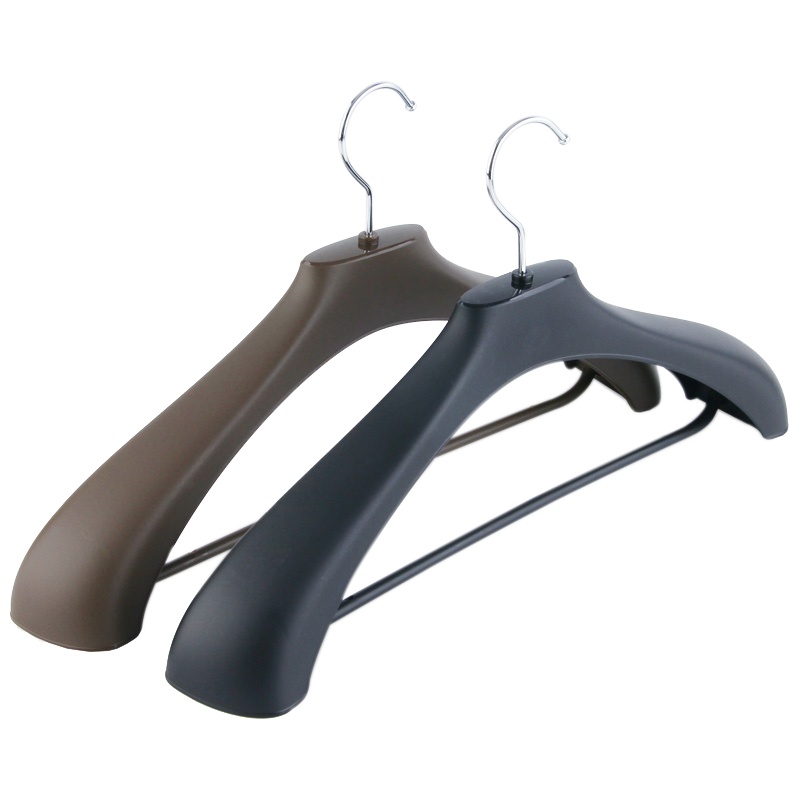 茶花 0715 多功能加厚宽肩晾衣架子晒衣架裤架裙夹子西装架西服架 (单位:个)