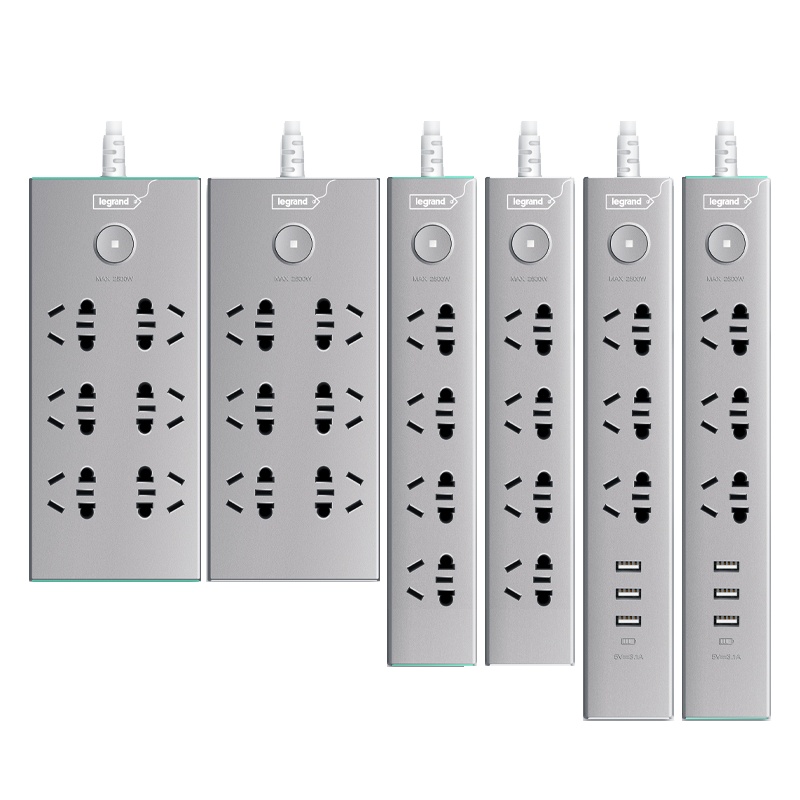 罗格朗无线弱电箱排插座插电板不带线可拆接线板家用布线箱多媒体集线箱插排拖线板带防触电保护门接线板排插