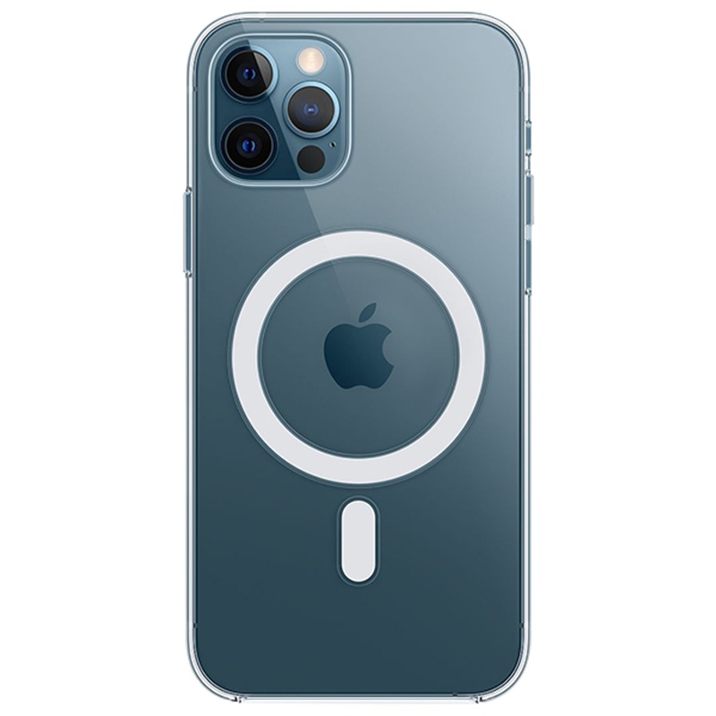 机乐堂明凯系列-磁吸壳iPhone12系列MagSafe磁吸壳透明硅胶正品12Mini/pro无线充全包防摔保护套