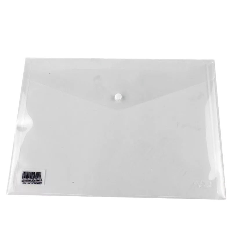 得力透明按扣文件袋(A4/332*232mm/0.16mm/PP) 5505（一包10个）